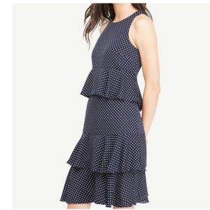 Ann Taylor - Ruffle Polka Dotted Dress